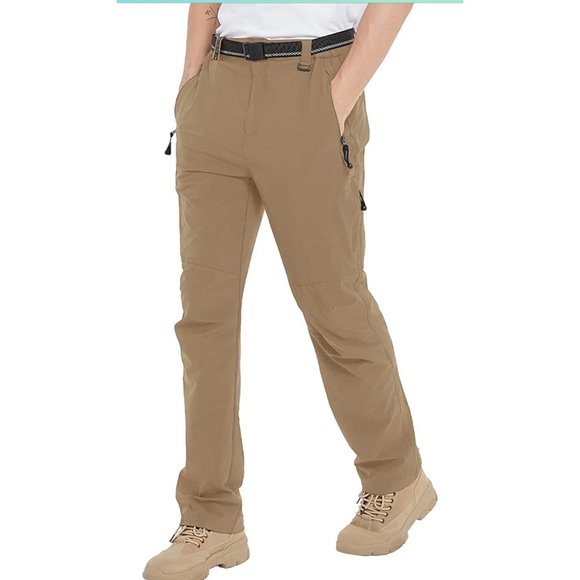 TBMPOY Mens Outdoor Quick-Dry Lightweight Waterproof Hiking Mountain Pants Sz XX - Picture 1 of 10
